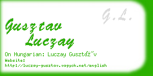 gusztav luczay business card